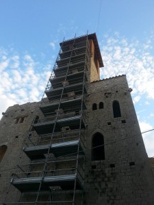 Torre campanaria di Agello, lavori di sistemazione