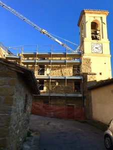 Monte del Lago, recupero vicino alla chiesetta di Sant Andrea