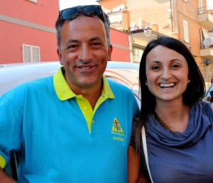 Festa Misericordia Magione, il fondatore Sergio Brozzi con l'assessore ai servizi sociali Eleonora Maghini, foto Alice Guerrini