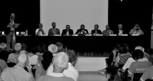 Festa dei venticinque anni della Misericordia di Magione, tavolo della conferenza di apertura. Foto Alice Guerrini