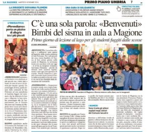la-nazione-sara-minciaroni-giovanna-filomeni-i-bimbi-di-norcia-a-scuola-a-magione